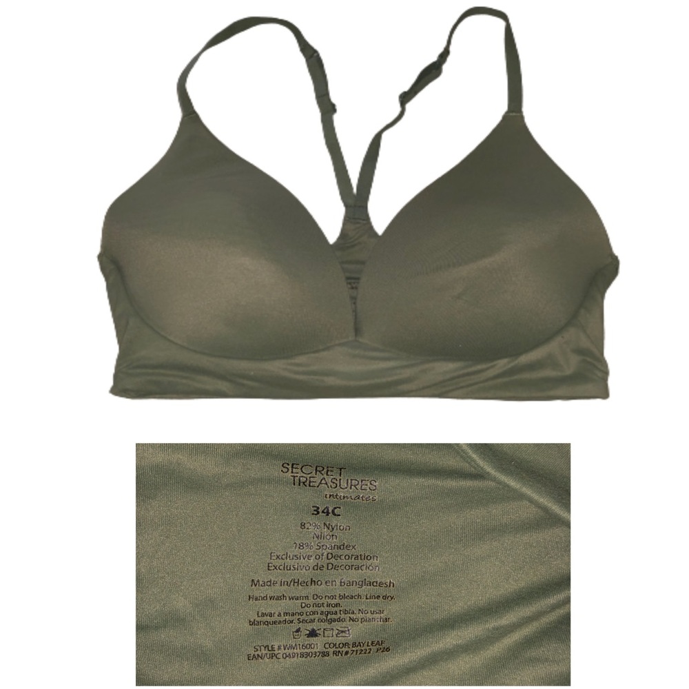 Spandx Bra Olive Green